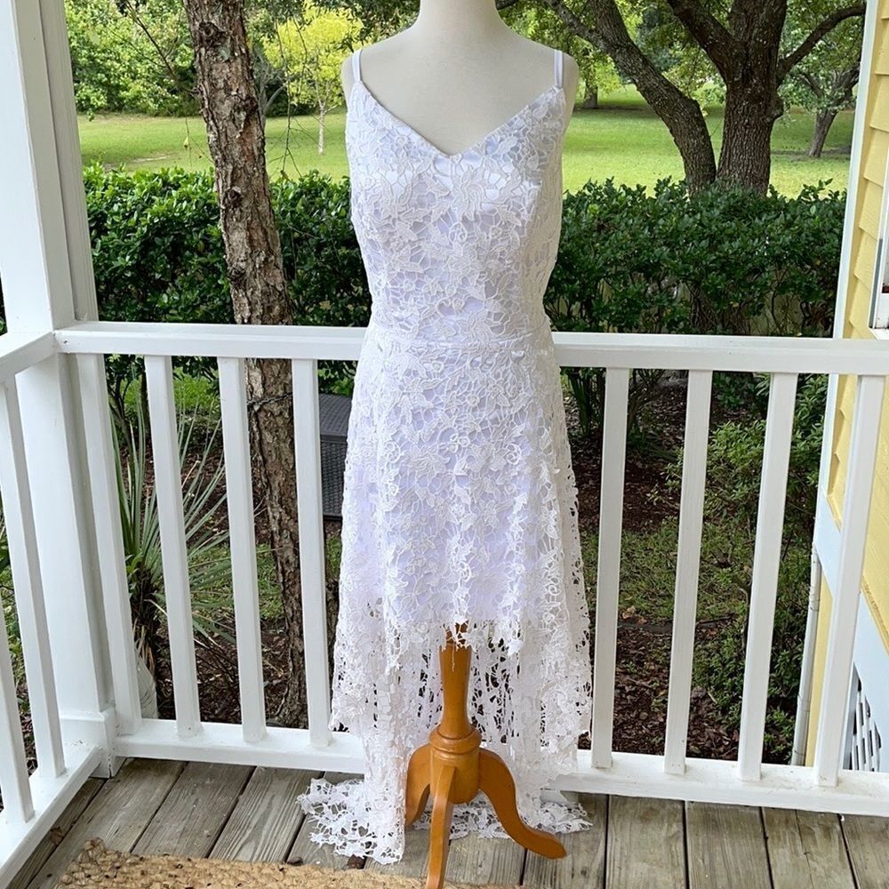 Hebeos Hi-Low Lace Wedding Dress